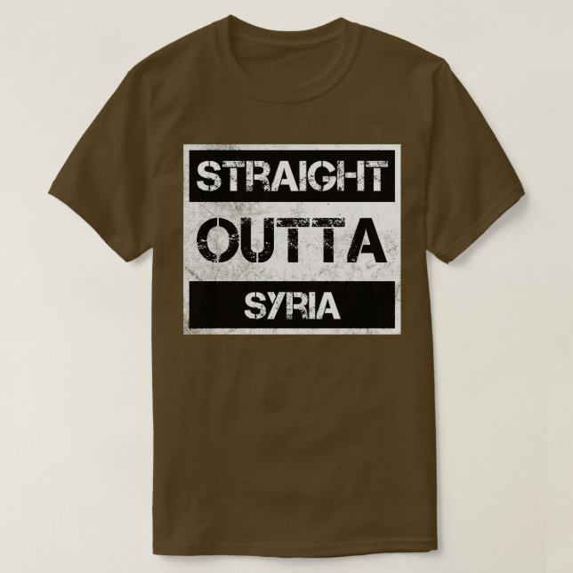 T-shirt Extérieur Droite Syrie Voyageur Pays Cadeau Expat  (Design devant)