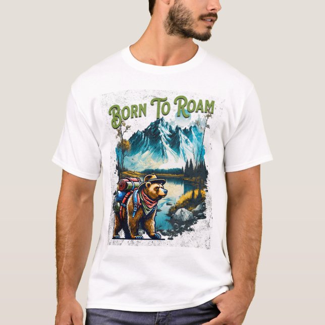 T-shirt extérieur/randonnée "Born to Roam" (Devant)