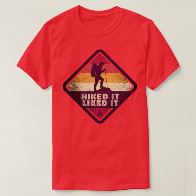 T-shirt Extérieur Randonnée Il A Aimé Il Hiker Randonnée (Design devant)