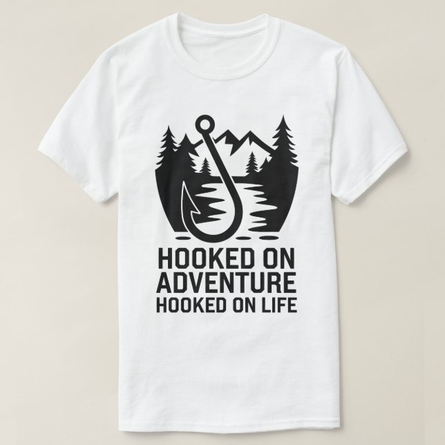 T-shirt Extérieur Wilderness Fishing Hook Adventure Graphi (Design devant)