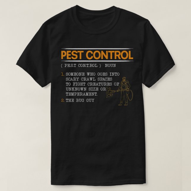 T-shirt Exterminateur Contrôle animal Lutte antiparasitair (Design devant)