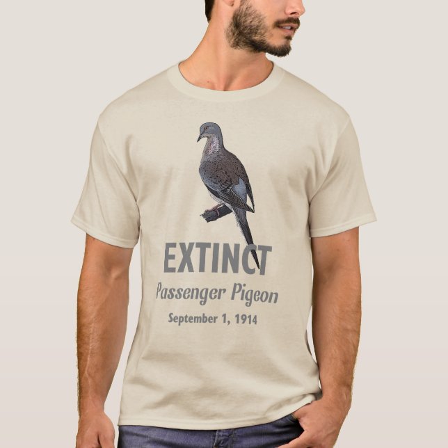 T-shirt Extinction de pigeon passager (Devant)