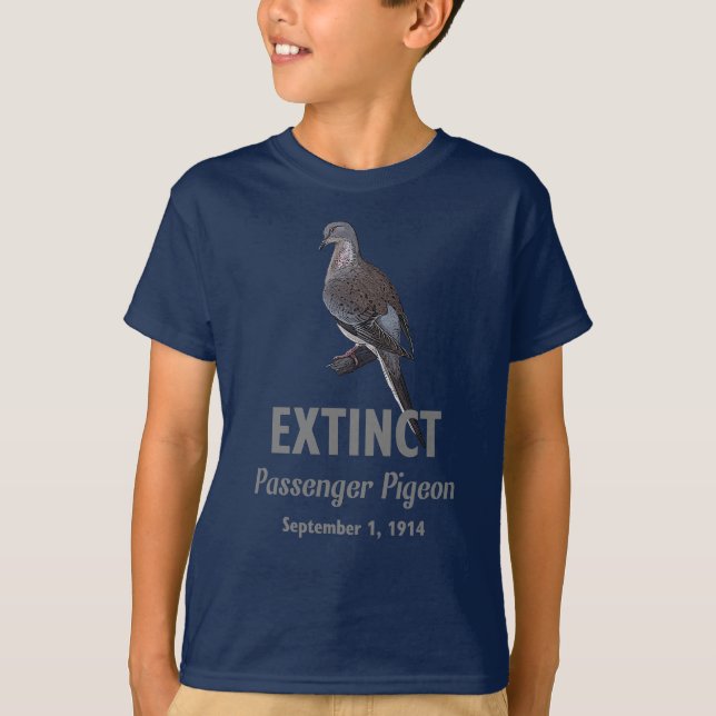 T-shirt Extinction de pigeon passager (Devant)