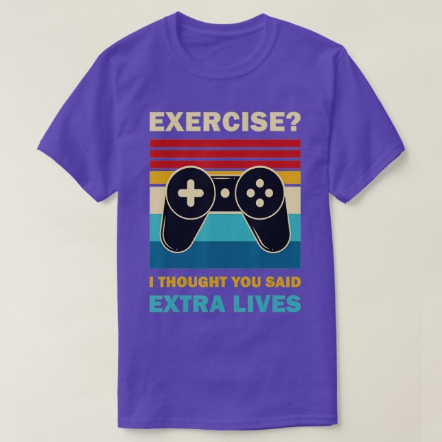 T-shirt Extra Lives Funny Video Game Controller Retro (1) (Design devant)