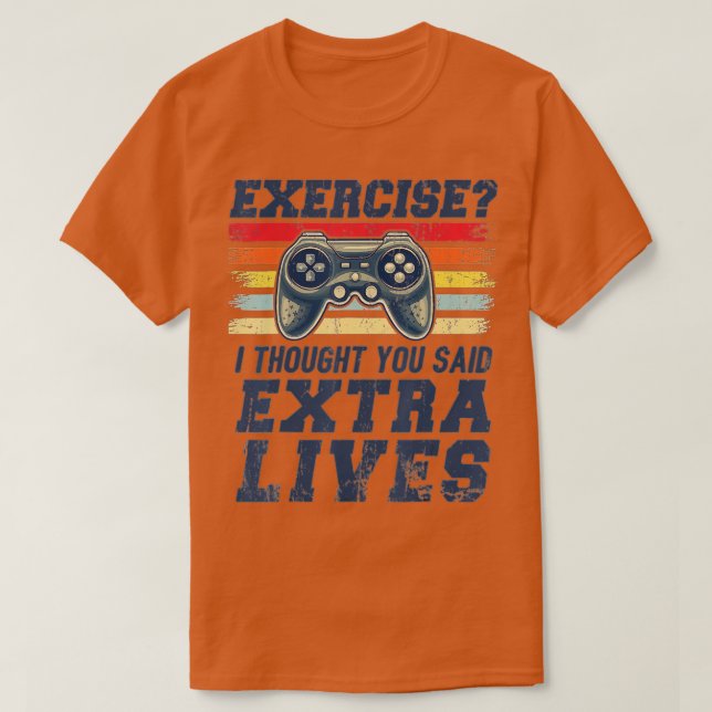 T-shirt Extra Lives Funny Video Game Controller Retro (3) (Design devant)