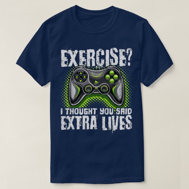 T-shirt Extra Lives Funny Video Game Controller Retro  Boy (Design devant)