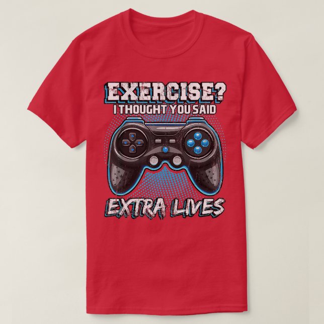 T-shirt Extra Lives Funny Video Game Controller Retro Boy (Design devant)