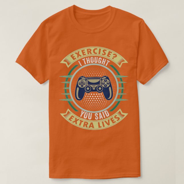 T-shirt Extra Lives Funny Video Game Controller Retro Boy (Design devant)