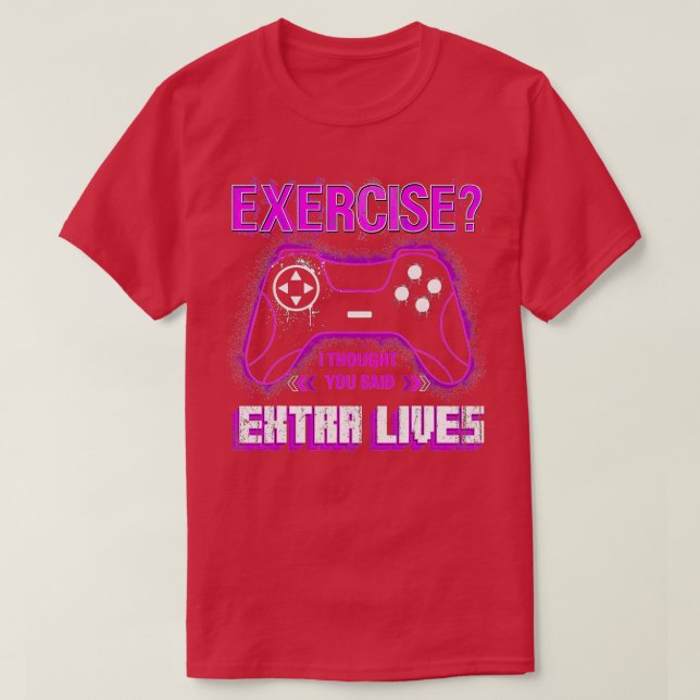 T-shirt Extra Lives Funny Video Game Controller Retro  Boy (Design devant)