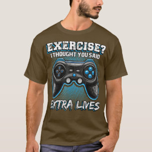 T-shirt Extra Lives Funny Video Game Controller Retro Boy