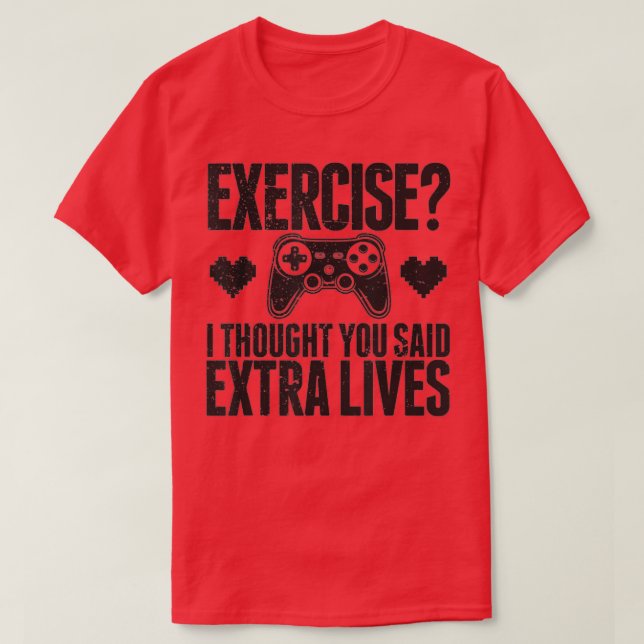 T-shirt Extra Lives Funny Video Game Controller Retro Boy (Design devant)