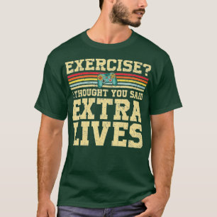 T-shirt Extra Lives Funny Video Game Controller Retro Boy