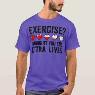 T-shirt Extra Lives Funny Video Game Controller Retro Boy