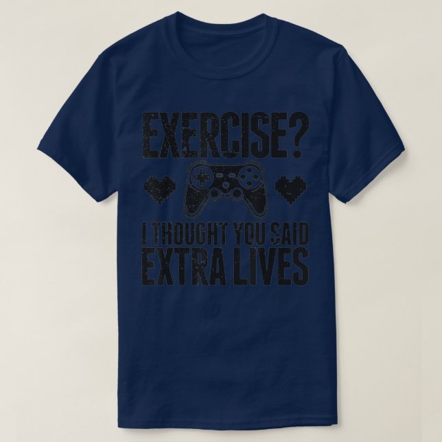 T-shirt Extra Lives Funny Video Game Controller Retro Boy (Design devant)