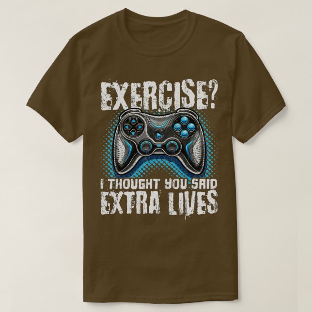 T-shirt Extra Lives Funny Video Game Controller Retro Boy (Design devant)