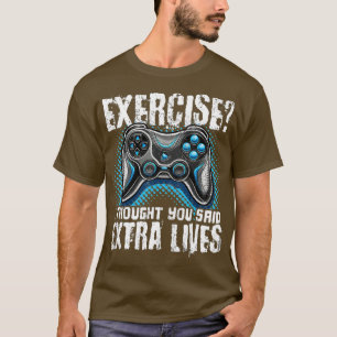 T-shirt Extra Lives Funny Video Game Controller Retro Boy