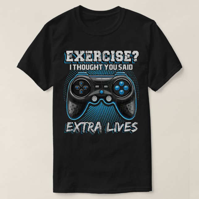 T-shirt Extra Lives Funny Video Game Controller Retro Boy (Design devant)