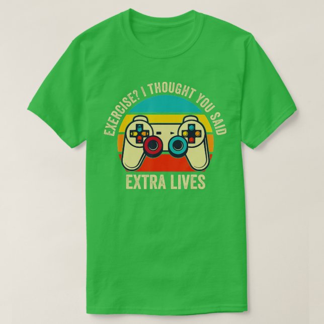 T-shirt Extra Lives Funny Video Game Controller Retro Boy (Design devant)