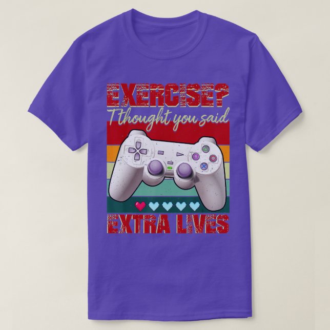 T-shirt Extra Lives Funny Video Game Controller Retro Boy (Design devant)