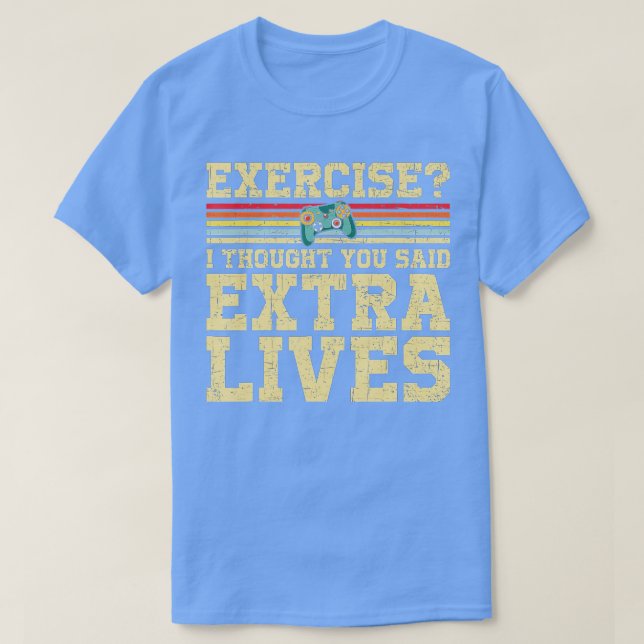 T-shirt Extra Lives Funny Video Game Controller Retro Boy (Design devant)