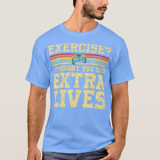 T-shirt Extra Lives Funny Video Game Controller Retro Boy