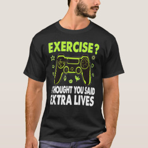 T-shirt Extra Lives Video Game Controller Gamer Boys