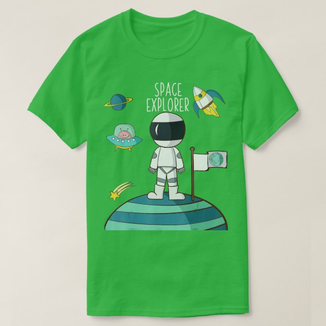 T-shirt Extra Space Explorer Cadeau pour enfants garçons f (Design devant)