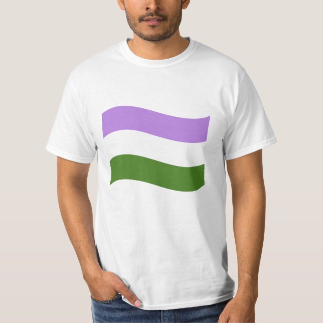 T-SHIRT EXTRACTION DU DRAPEAU GENDERQUEER (Devant)