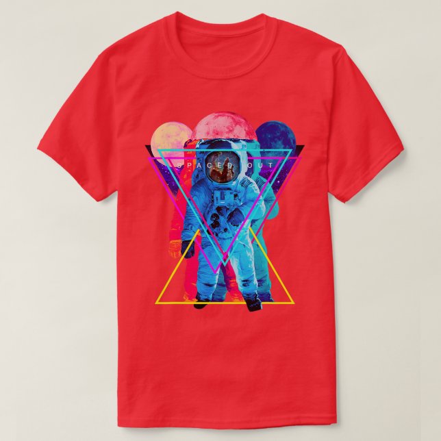 T-shirt Extrait de l'astronaute riple l'art spatial (Design devant)