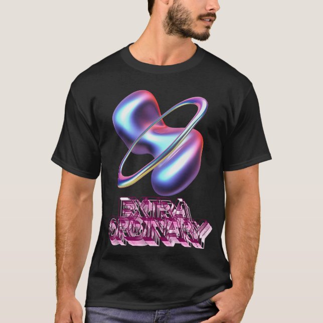 T-shirt Extraordinaire Bold 3D Graphic hommes (Devant)