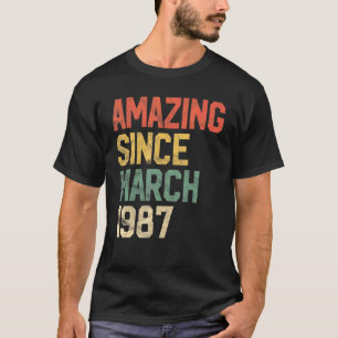 T-shirt extraordinaire de 35 ans depuis mars 1987 35e anni