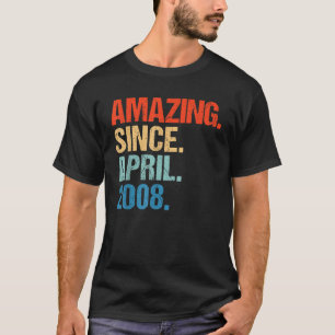 T-shirt Extraordinaire depuis avril 2008 Retro Vintage 12e