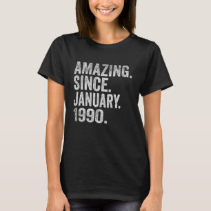 T-shirt Extraordinaire depuis janvier 1990 33 ans 33e anni