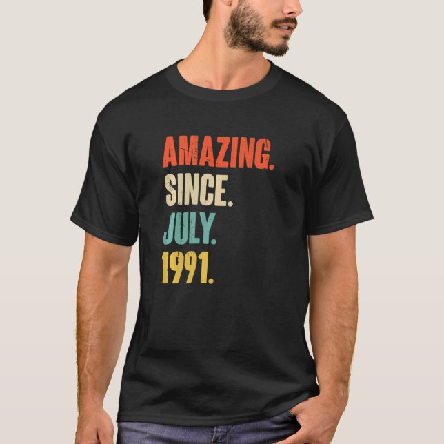 T-shirt Extraordinaire depuis juillet 1991 31 ans 31 ans (Devant)