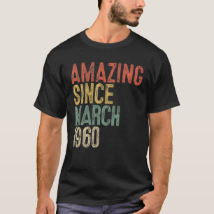 T-shirt Extraordinaire Depuis Mars 1960 60E Cadeau Anniver