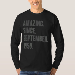 T-shirt Extraordinaire depuis septembre 1959 63 Ans 63e Bi