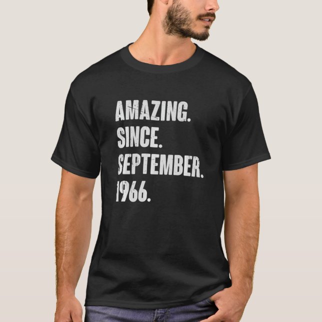 T-shirt Extraordinaire depuis septembre 1966 56 ans 56e Bi (Devant)