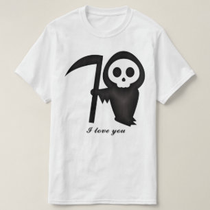 T-shirt Extraordinaire Grim Reaper Je vous aime Death Skel