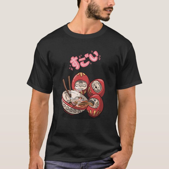 T-shirt Extraordinaire lugubre Daruma nouilles de bouchage (Devant)