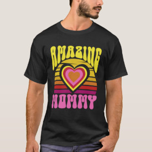 T-shirt Extraordinaire maman mignonne Sunset Hearts Fête d