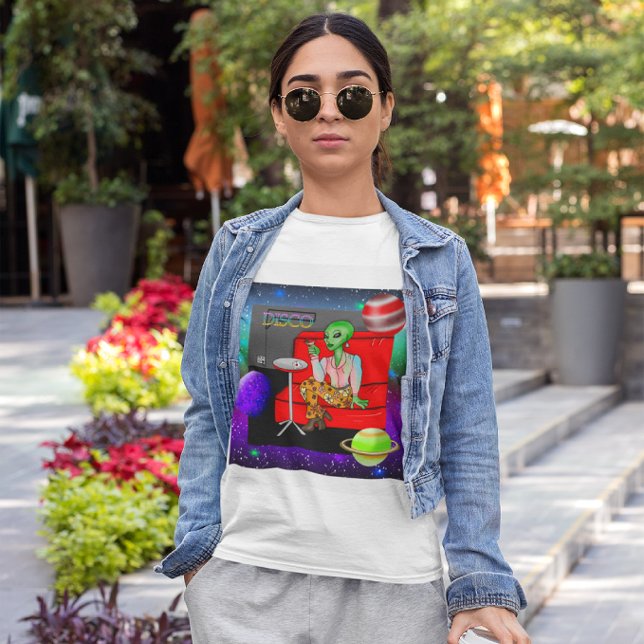 T-shirt Extraterrestre rétro des années 1970 dans Disco Lo (Créateur téléchargé)