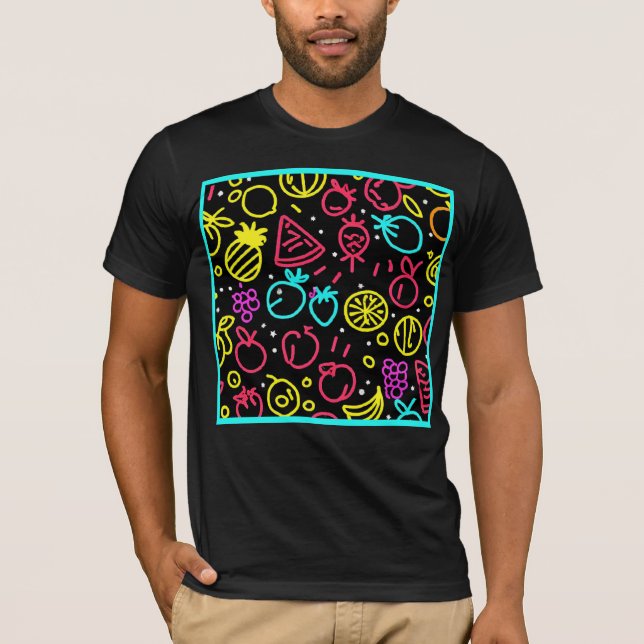 T-shirt Extravagance de fruits de néon (Devant)