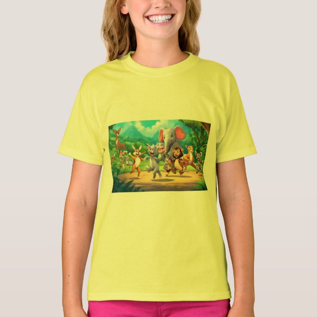 T-shirt Extravaganza Dance-Off : Le Lapin De Dessin Prend  (Devant)