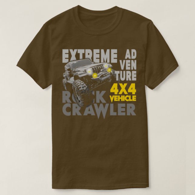 T-shirt Extreme Adventure Rock Crawler Hors route (Design devant)