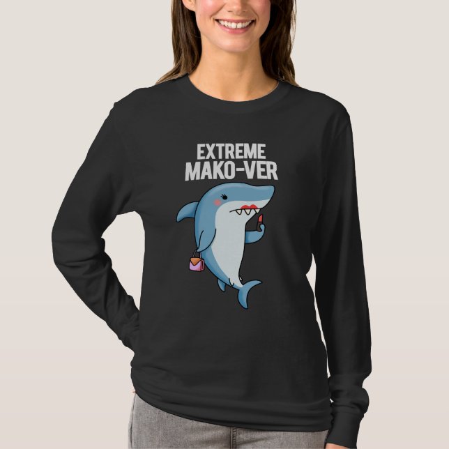 T-shirt Extreme Mako ver Funny Mako requin jeu de tir noir (Devant)