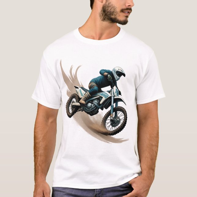 T-shirt Extreme Motocross Rider Feel the Thrill Tee (Devant)
