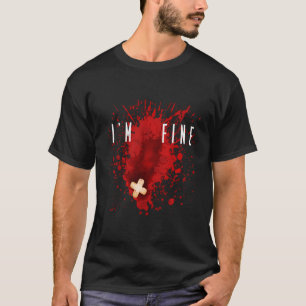 T-shirt Extreme Sport Je Suis Bloody Stain Stain Graphique