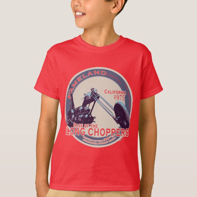 T-shirt Extremely long Vintage CHOPPER Motorcycle (Devant)