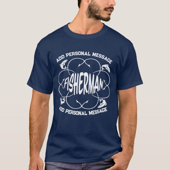 T-shirt Eye catching customizable fishing logo (Devant)