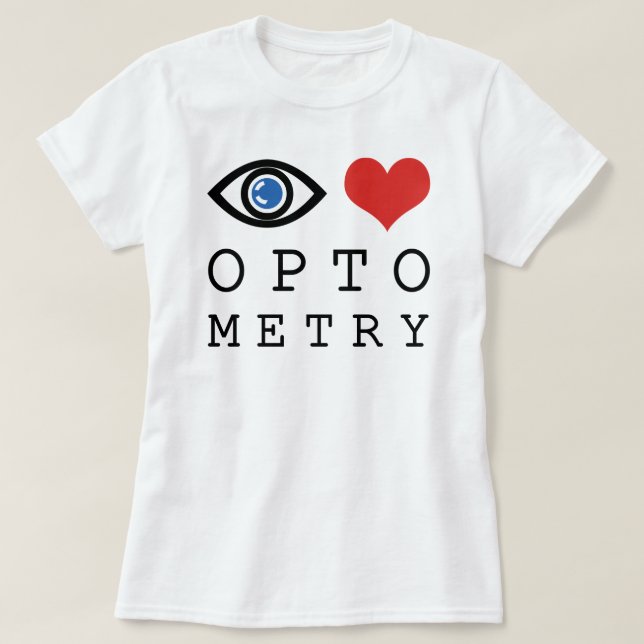 T-shirt Eye Love Optométrie (Design devant)